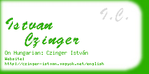 istvan czinger business card