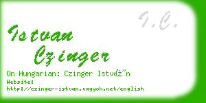 istvan czinger business card